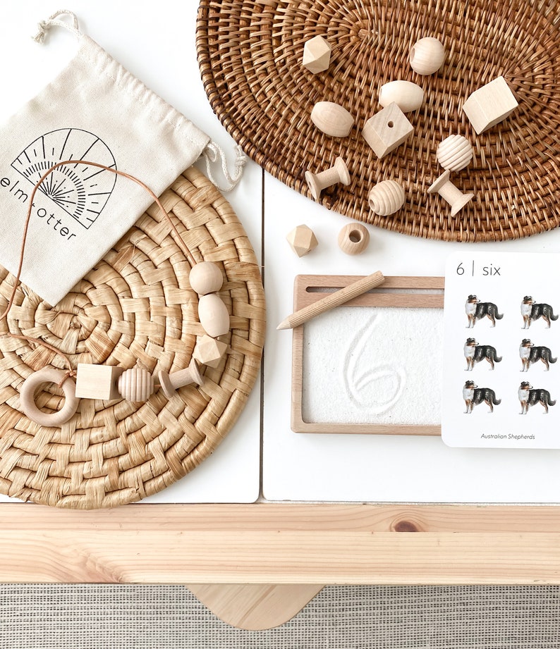 Lacing Toy Wood and Leather Montessori Etsy