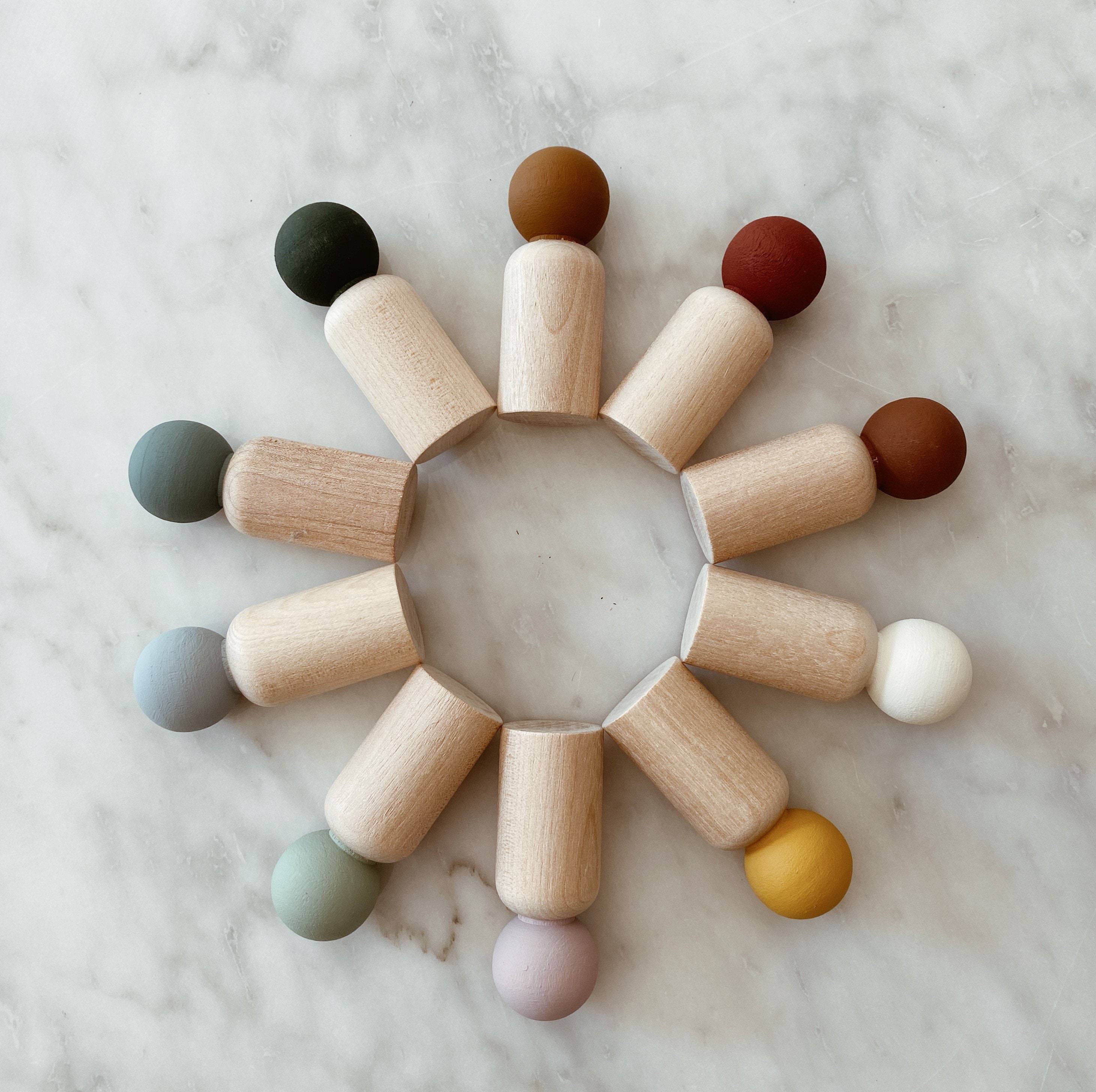 Waldorf Montessori Peg Dolls Rainbow Etsy