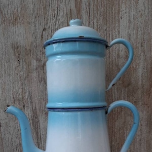Cafetière émaillée 2 tasses - Design Vintage - Graniteware