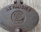 Antique French waffle iron quot LE PARISIEN quot cast iron about 1900 Brocante - Shabby - furnishing Christmas gift