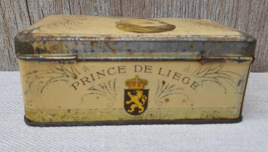 Beautiful Belgian Tin Prince De Liege Collector Tin Etsy
