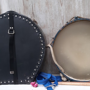 Vintage old marching drum * guard drum * incl. case * marching band * perfect shabby - brocante - country house - Christmas decoration