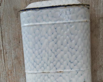 French enamel container * water container washbasin * marbled * planter for shabby - brocante - country house * utensil holder