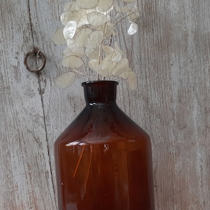 Old XXL apothecary bottle * brown glass bottle * laboratory bottle * 30s J. * polished edge * Shabby - Vintage - Country House * Brocante