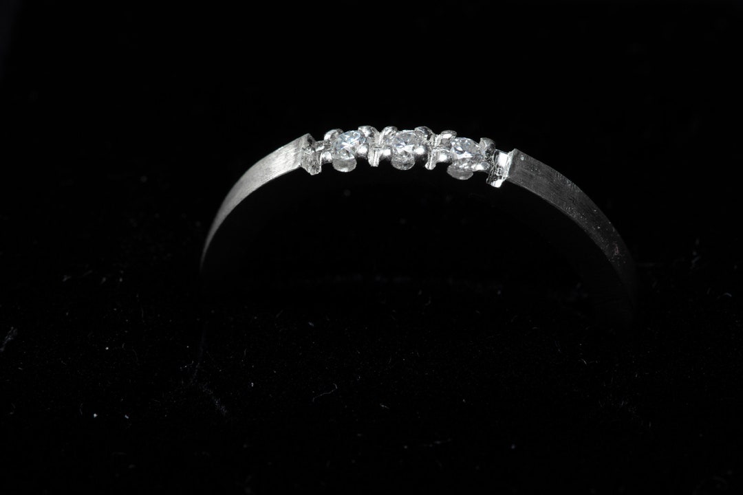 Angular Simple Rings Diamond Ring With a Fine, Angular Shape, Handmade - Etsy