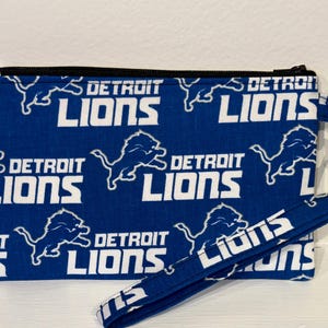 Cartera de mano de los Detroit Lions, cartera con cremallera, monedero de los Detroit Lions