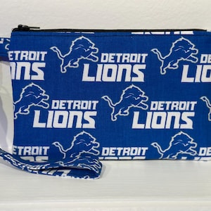 Cartera de mano de los Detroit Lions, cartera con cremallera, monedero de los Detroit Lions