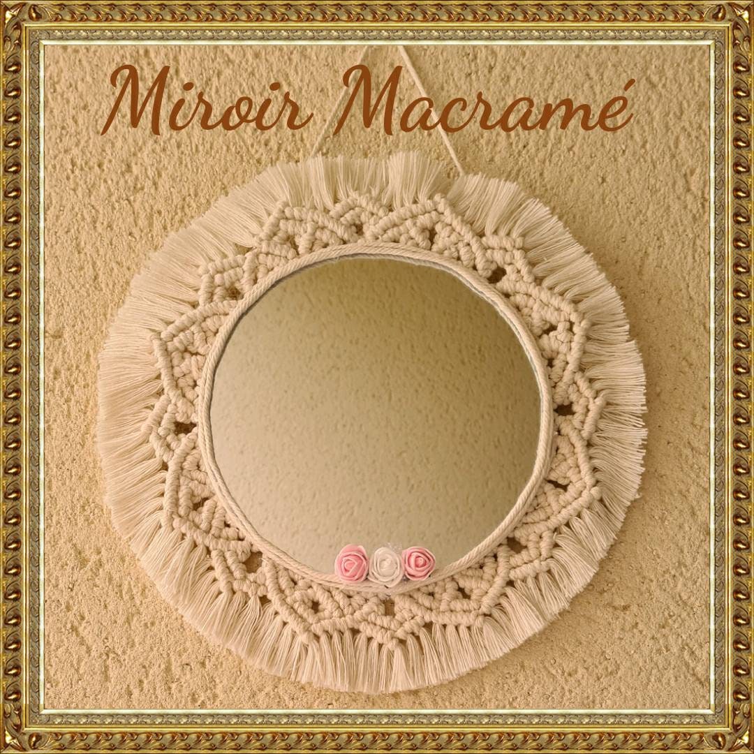Miroir Orné de Macramé
