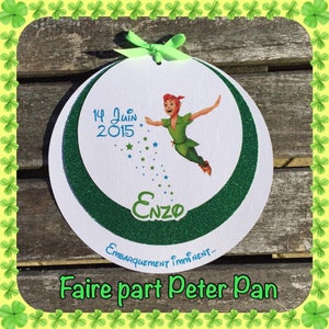 Ronde doopaankondiging Peter Pan thema
