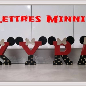 Lettres personnalisées Minnie couleurs au choix image 3