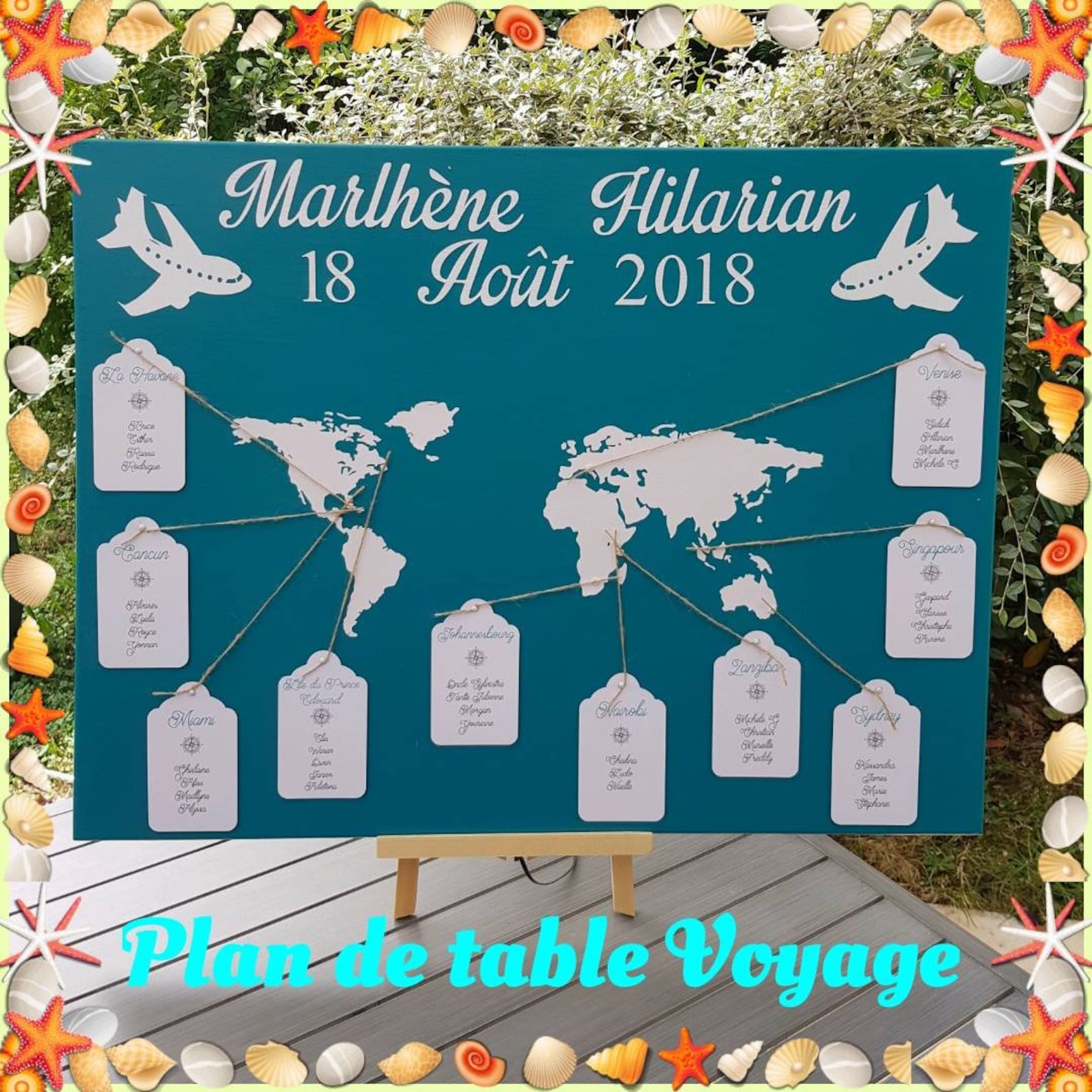 Plan de table mariage thème voyage - Etsy France