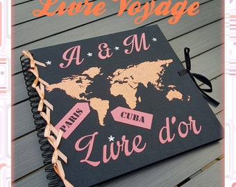 Livre d'or mariage thème voyage