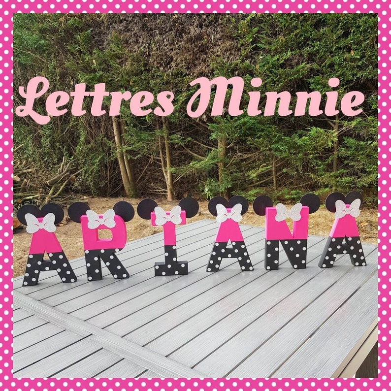Custom letters Minnie colors to choose from image 5