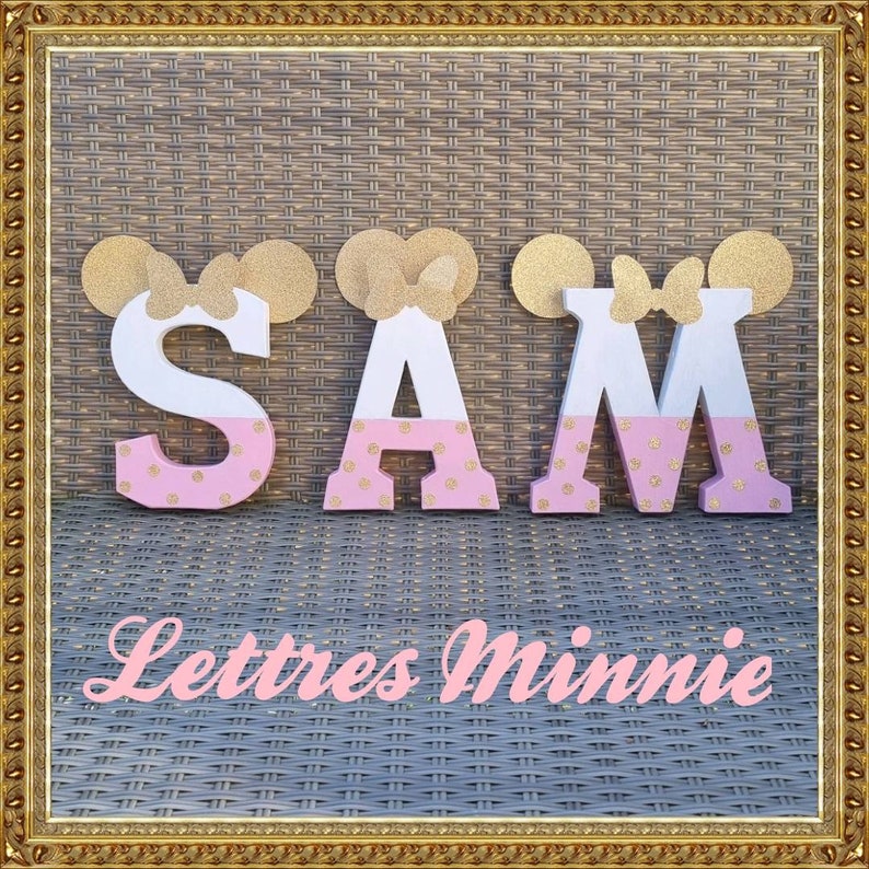 Lettres personnalisées Minnie couleurs au choix image 2