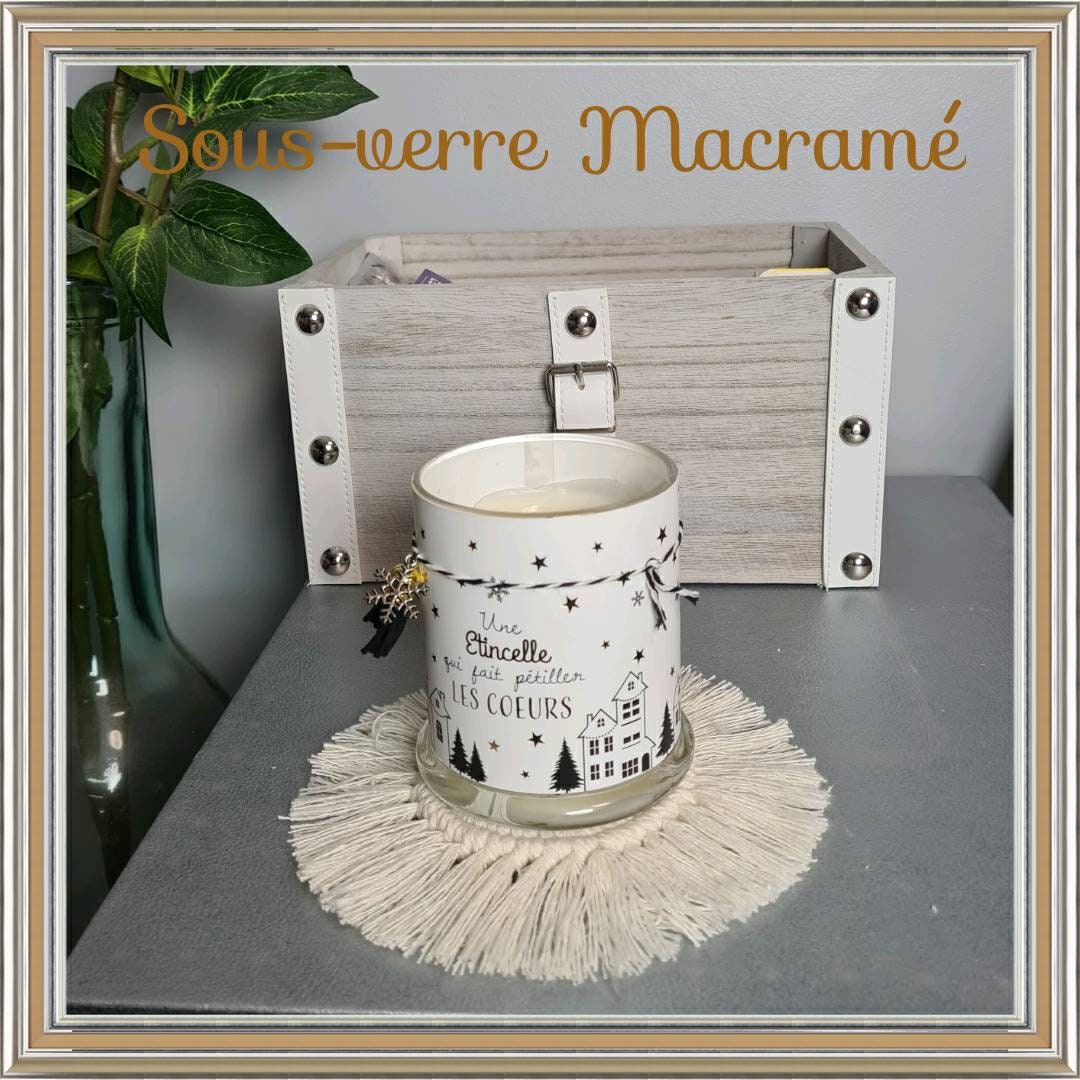 Sous Verre Macramé Couleur Au Choix