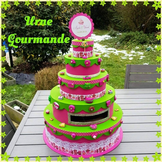 Urne Boite A Enveloppes Wedding Cake Gourmandise Etsy