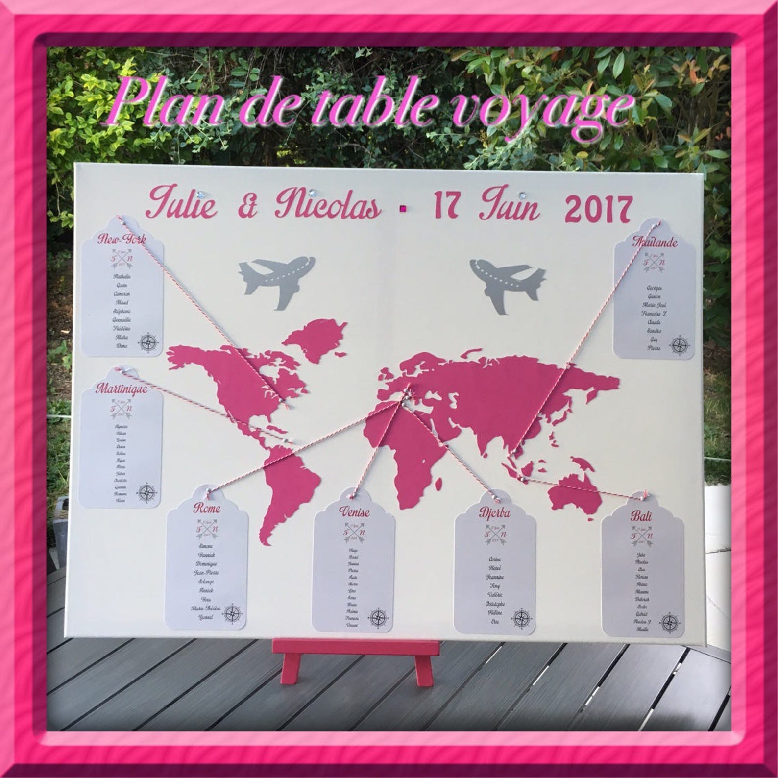 Plan de table mariage thème voyage - Etsy France