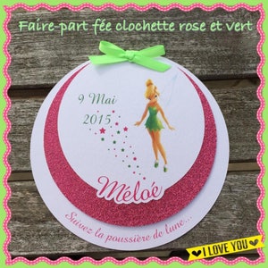 Make-share of baptism round theme fairy bell