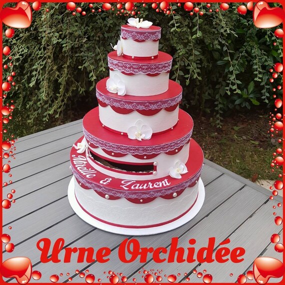 Urn Envelope Box Wedding Cake Custom Orchid Etsy