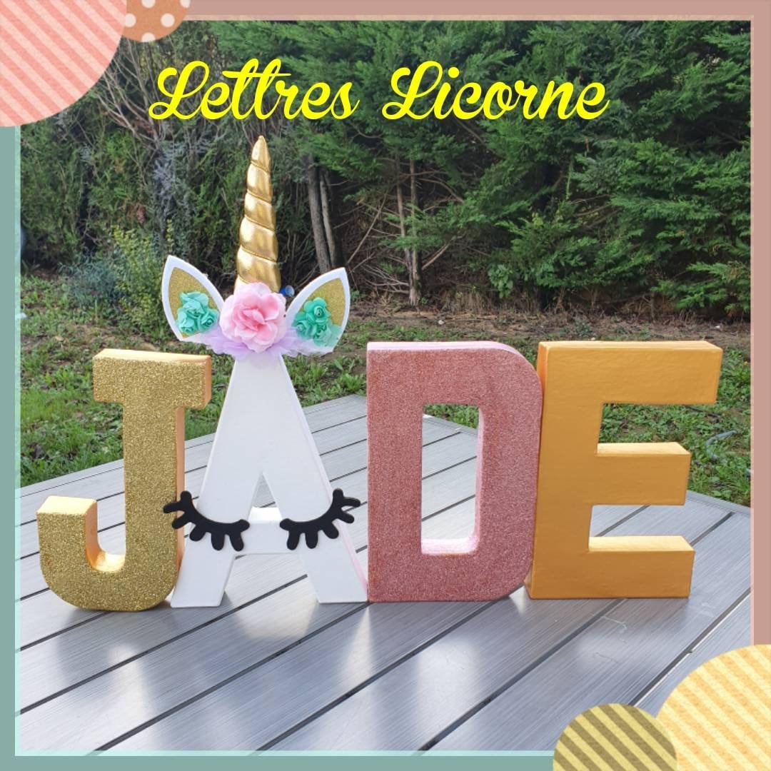 Lettre Personnalisées Licorne