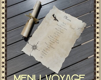 Anuncio o menú pergamino personalizable