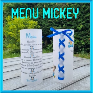Menú de candelitas temáticas de Mickey Baby