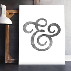 Ampersand Print, Typography Print, Ampersand Poster, Typography Poster, Minimalist Print, Ampersand