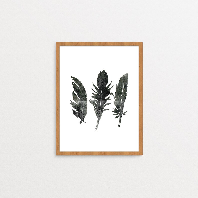 Feather Wall Art Instant Download Halloween Printable Wall Etsy