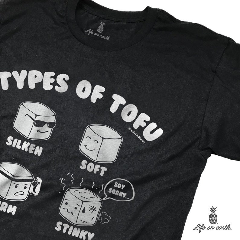 Tofu Tshirt Types of Tofu Shirt Vegan Gift Vegan Shirt Etsy