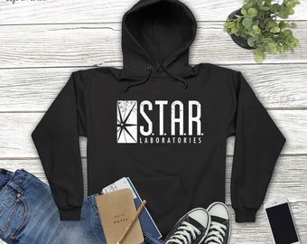 STAR Labs Sweatshirt vintage STAR Laboratories Hoodie Gift for the Flash Fan TV Series S.T.A.R. Labs Sweater Crewneck Sweatshirt Etsy