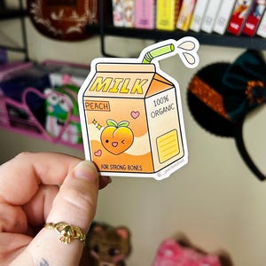 Peach Milk Box Vinyl sticker