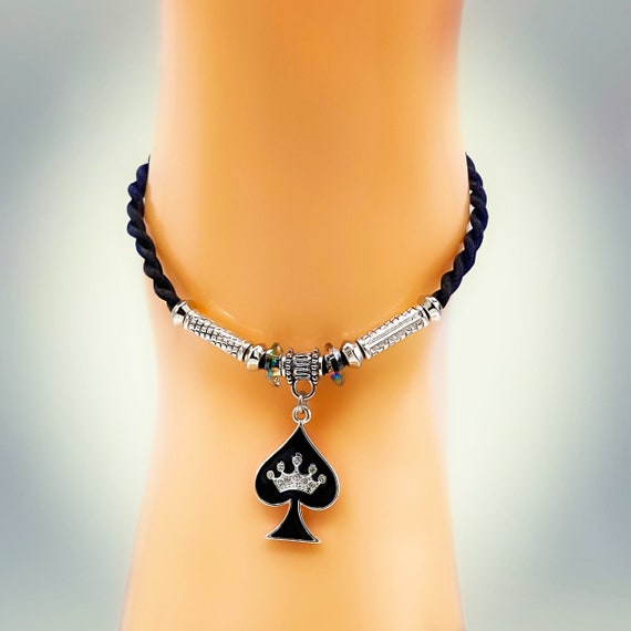 Queen of spades ankle bracelet sale