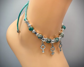 Tobillera o pulsera bohemia ajustable MFM - Joyería HotWife