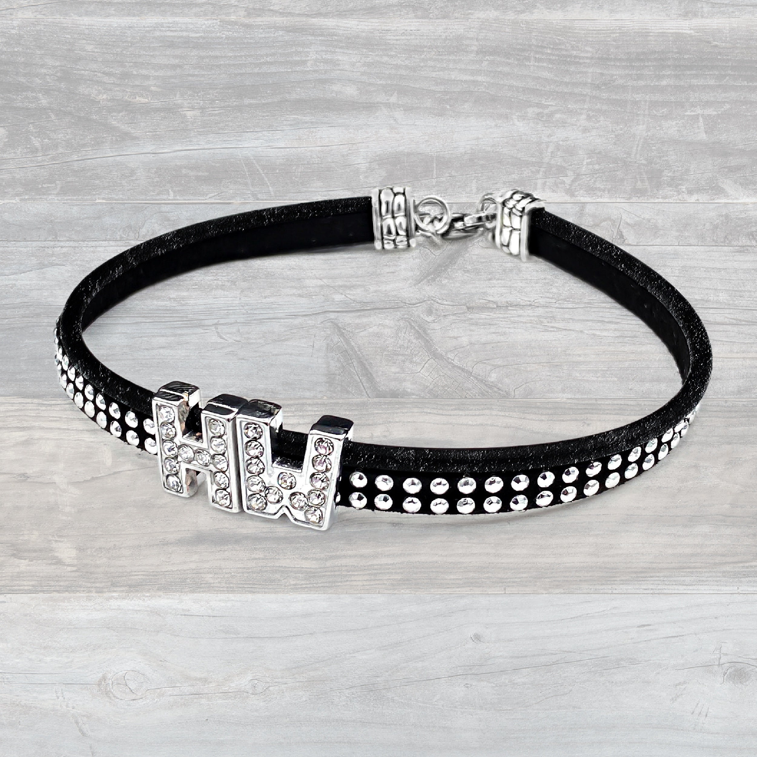 Hotwife Black Studded Suede Anklet MFM