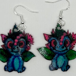 Adorable Dragon dangling earrings