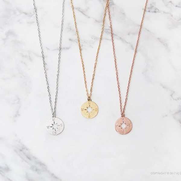 Compass Necklace Best Friend Etsy
