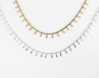 Lindsy Choker • Matte Gold Necklace • Silver Choker • Birthday • Everyday • Wife • Girlfriend • Sister • Mom • Daughter • Mother • Friend