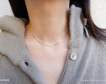 Madison Choker • Gold 925 Sterling Silver Necklace • Dainty Vermeil Chain • Gift for Her • Minimalist • Wife • Sister • Daughter • Friend