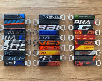 Ice hockey bottle opener made from genuine upcycled ice hockey sticks. Perfect gift for ice hockey fans, players, coaches, and more.
