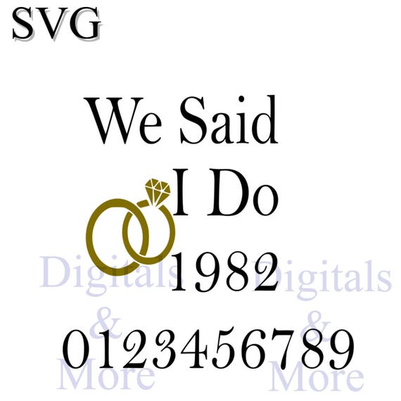  SVG  We Said I Do Svg  Wedding  Anniversary  Ornament Svg  Etsy