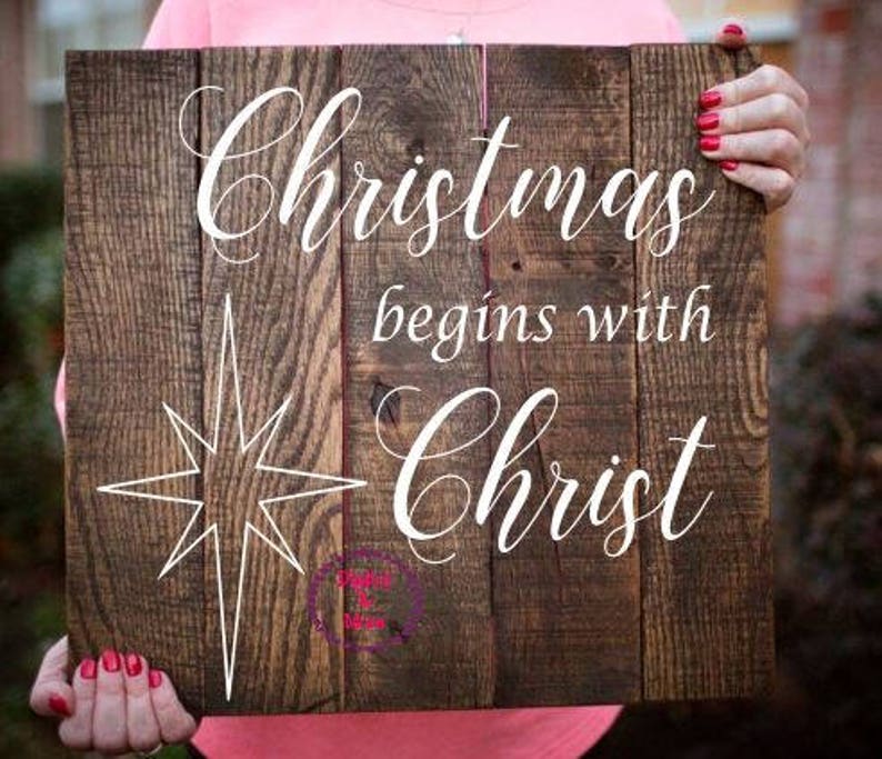 Svg Christian Clipart Christmas Begins With Christ  Etsy