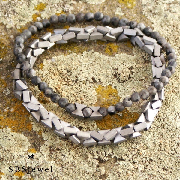 STONE BRACELETS Bracelets En Pierre Stein Armbander Braccialetti Di Pietra Labradorite Man Bracelet Men Bracelets Silver Grey Bracelet Stack