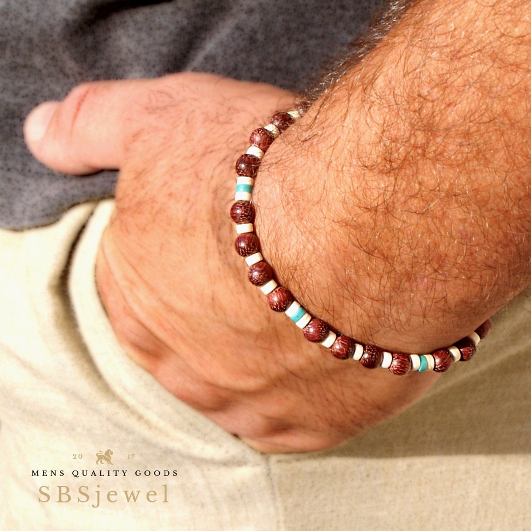 Sandalwood Bracelet SANDALWOOD BEAD BRACELET Surfer Bracelet Etsy