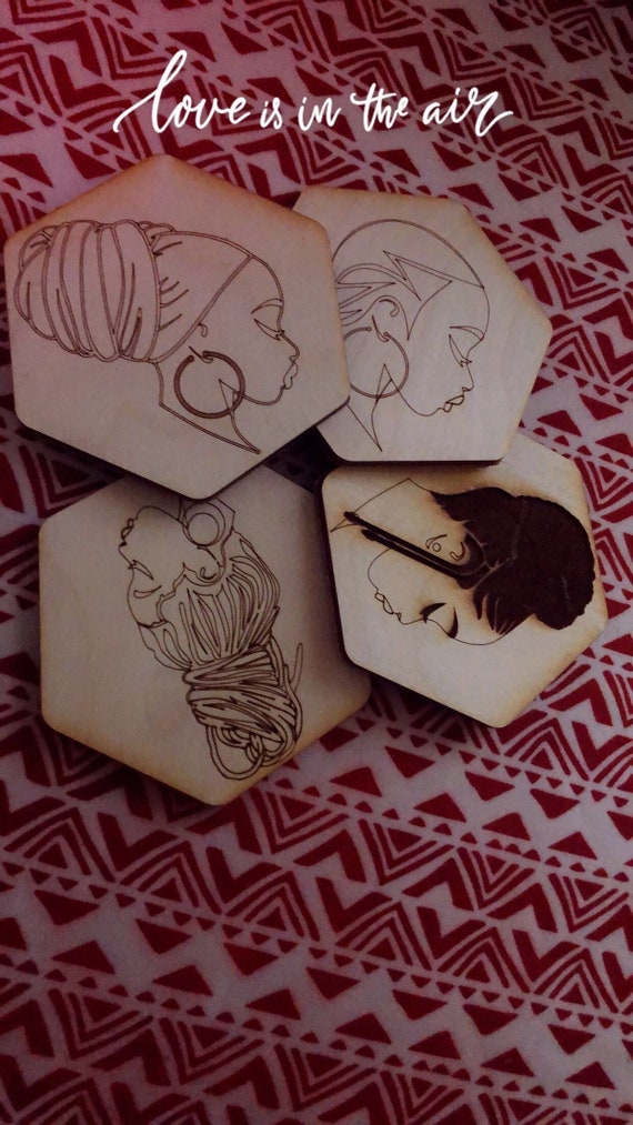 Coasters/ Table Decor/ Home Decor/ Home/ Art/ African American Art/ Gift for Mom/ BoHo