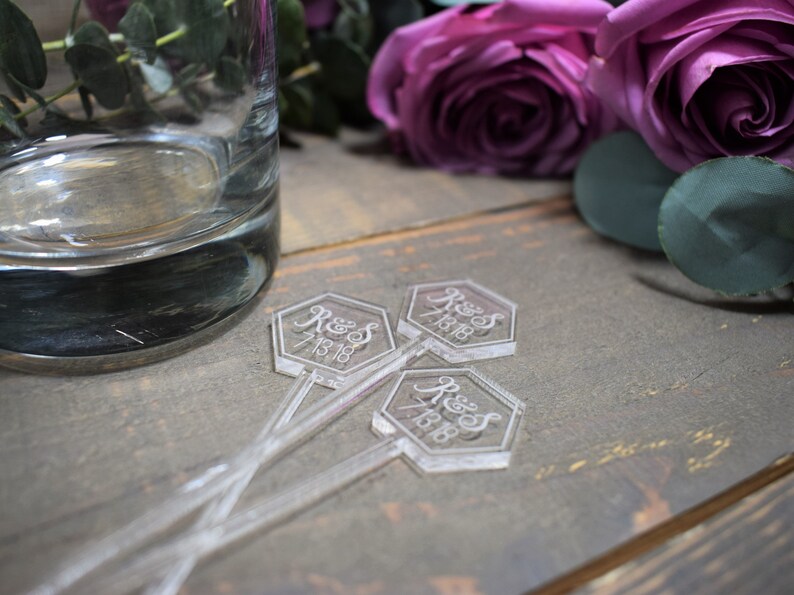 Personalized Laser Etched Clear Acrylic Wedding Favors 10 Etsy