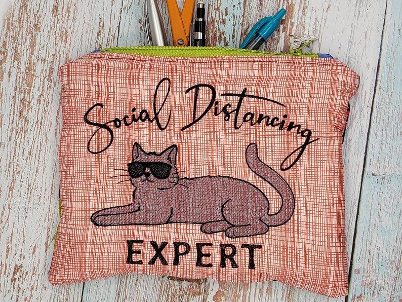 Zipper bag zipper pouch zippered bag pencil pouch travel pouch makeup bag travel bag embroidered bag personalized bag notions pouch