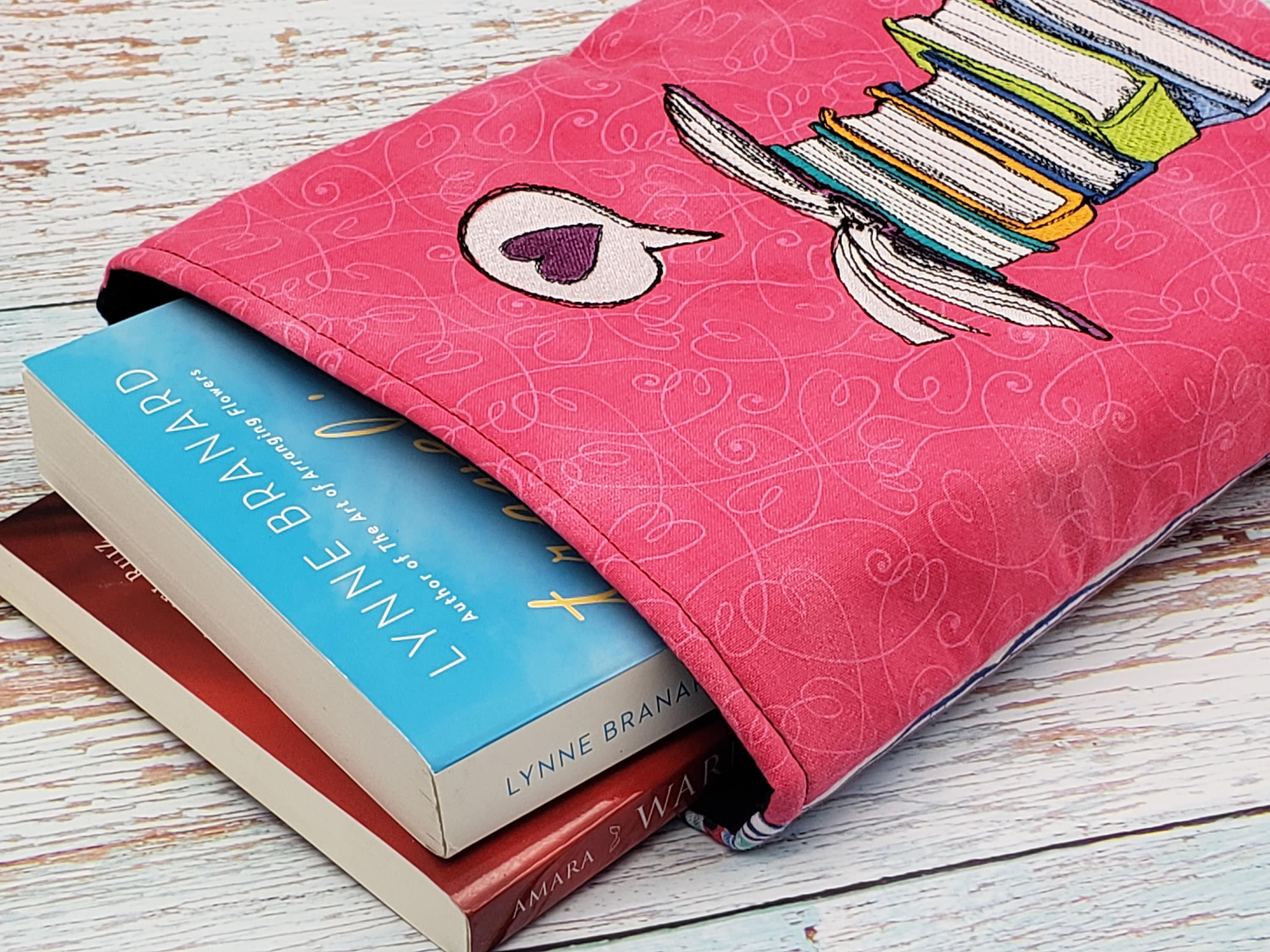 Book Sleeve Medium Book Cover Padded Book Sleeve Book Lovers Etsy