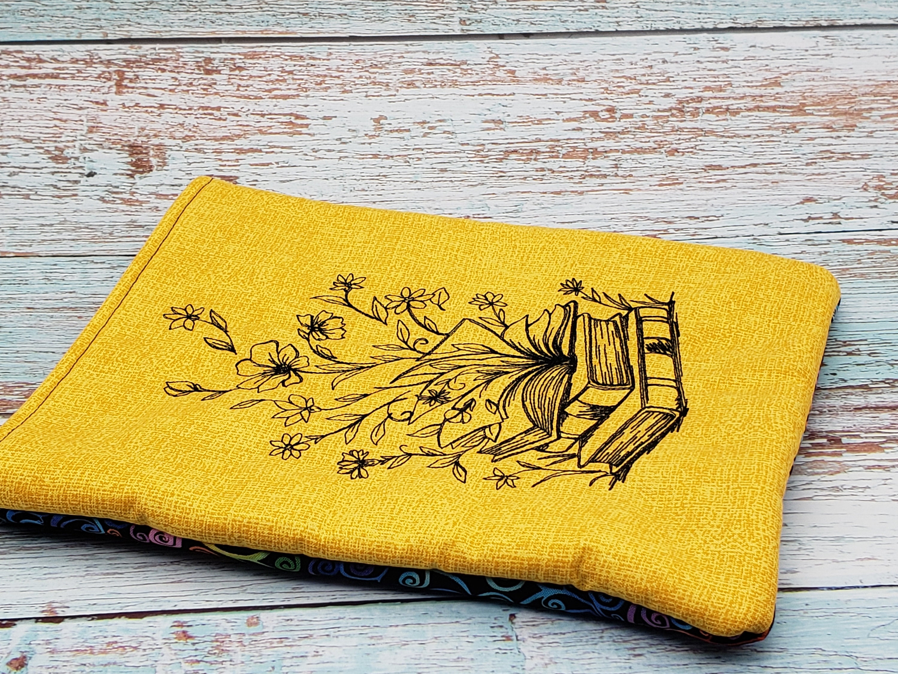 Book Sleeve Medium Book Cover Padded Book Sleeve Book Lovers Etsy