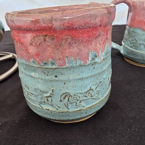 Pottery Mugs with Horse design
