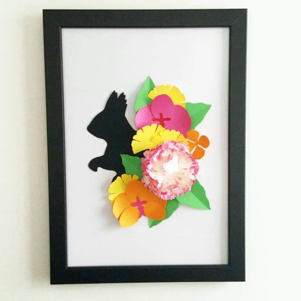 Tableau Écureuil Fleuri